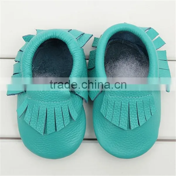 Factory Direct Wholesale Toddler Infant Leather Shoes Baby Girl Boy Tassel Moccasin Shoes photo-4