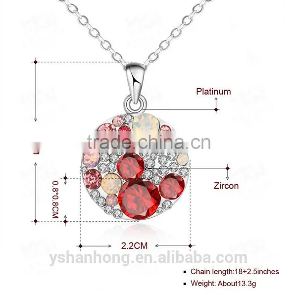 Fashion Zircon Inlaid Pendant Necklace photo-4