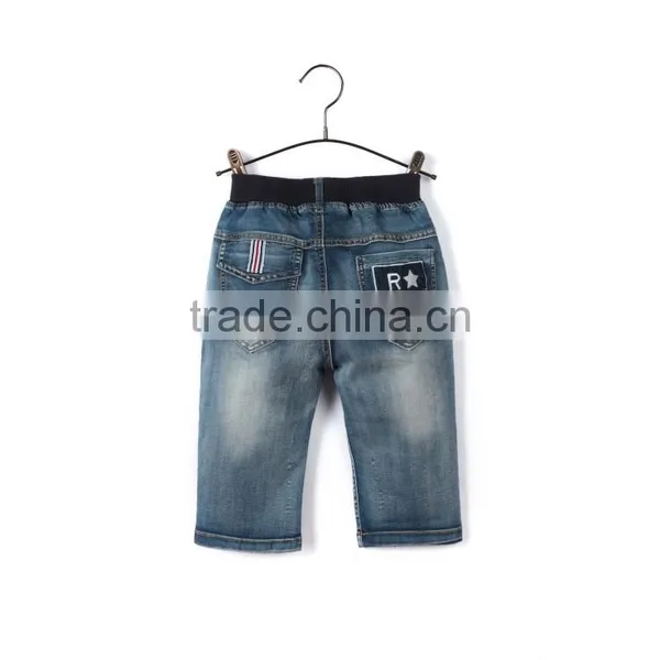 Top Quality Embroidery Patch Pocket Boys Ripped Jeans Regular Fit Kids Jeans for Autumn photo-2