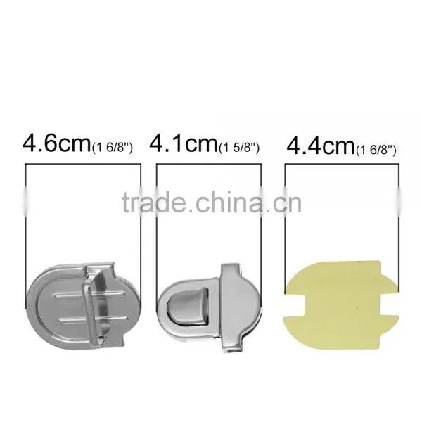 Silver Tone Bag Purse And Handbag Twist Turn Lock photo-2