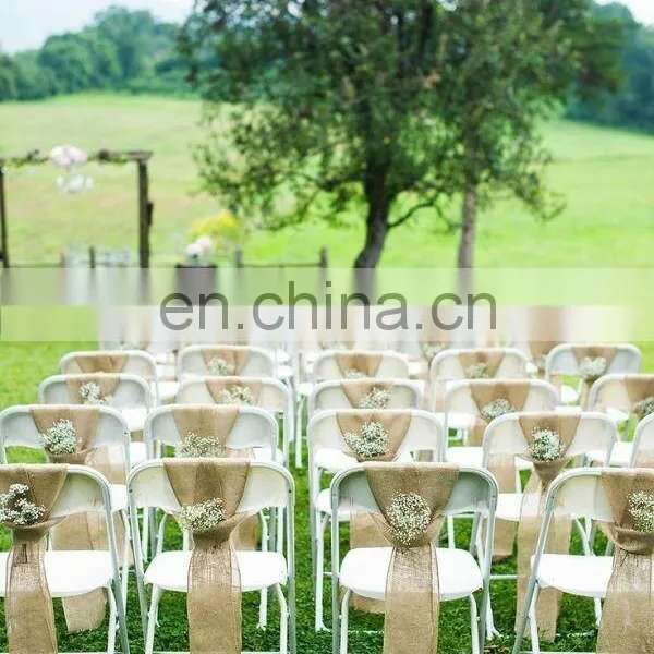 Beautiful Linen Partysu Chair Sashes Wedding photo-2