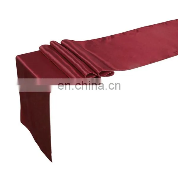 Fancy Banquet Decoration Blue Smooth Brocade Table Runner photo-5
