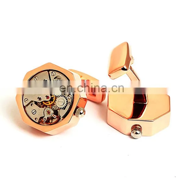 Watch Steampunk Cufflinks Mechanical Movement Watch Cufflinks photo-2