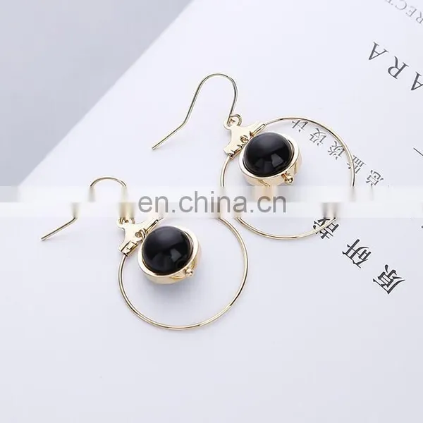 Contracted Han Guoer Nail Female Long Tassel Earrings Hand Geometry Eardrop Asymmetric Earrings Wholesale Pearl Earrings photo-4