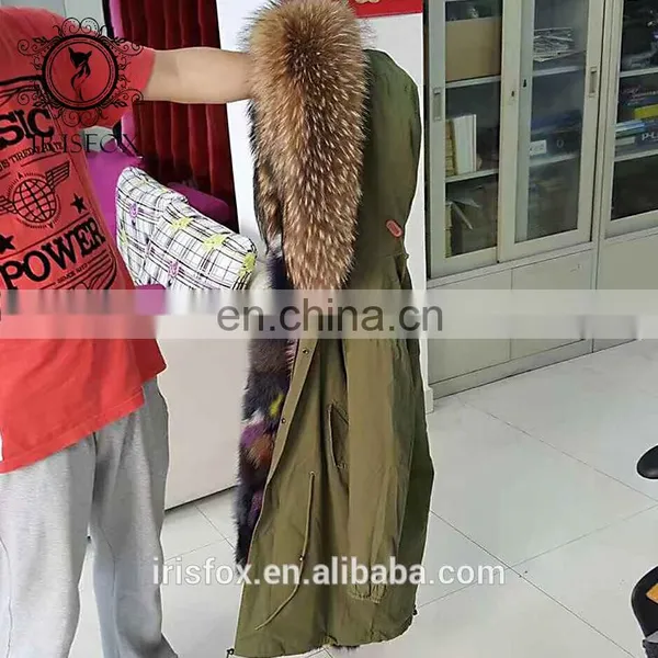 Irisfox 2016 Winter Warm Fox Fur Lining Fox Fur Hooded Coat photo-5