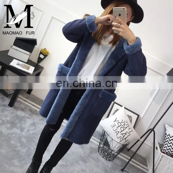 Latest Design Double Face Lamb Skin Female Leather Jacket photo-2