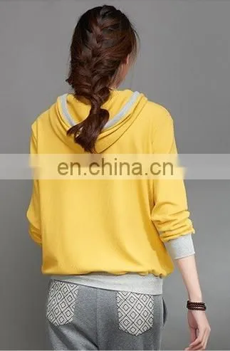 Cheap Bulk Wholesale Blank Plain Cotton Custom Women Sports Pullover Sweatshirt Hoodies photo-4