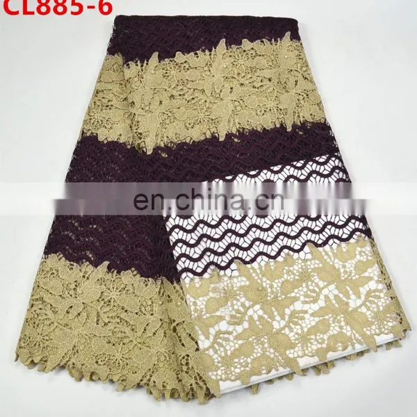 Heavy Cotton Lace Fabrics African Water Soluble Fabric Beauty Guipure Cord Lace Fabric Cotton/Nylon photo-6