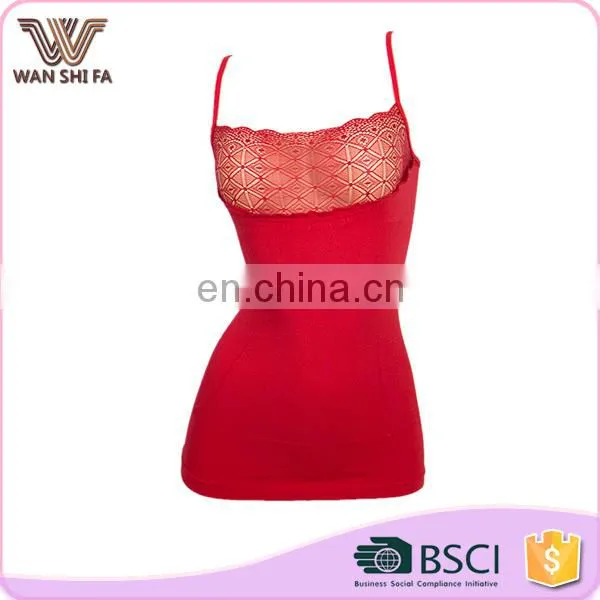 Wholesale red sleeveless shapers nylon lace female sexy underwear