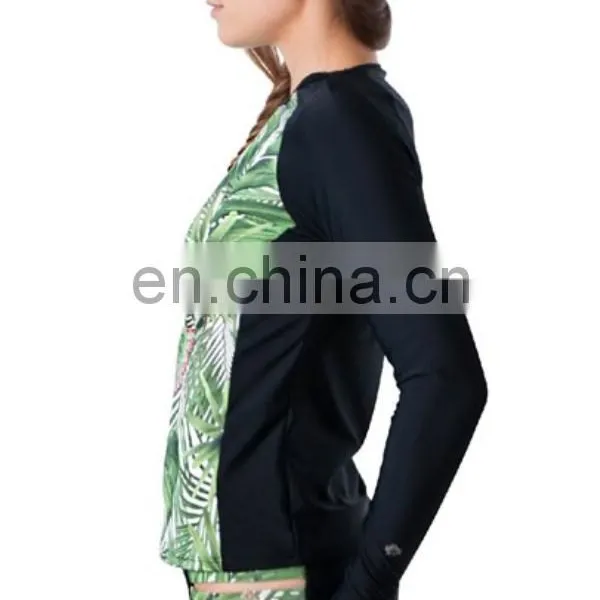 Wholesale Custom Printed Compression Women Spandex Lycra Rash Guard photo-3