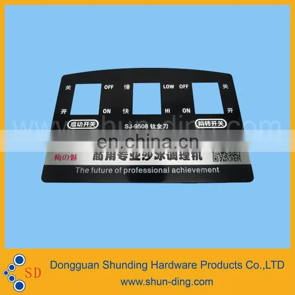 Profession Custom Metal Printing Faceplate for Machine photo-3