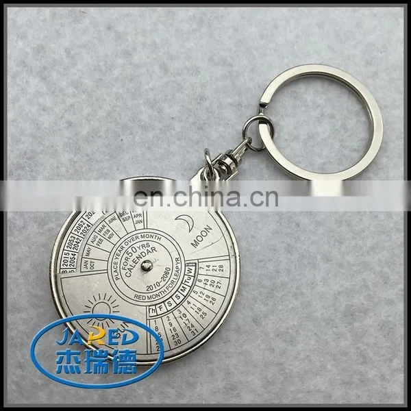Custom Metal Perpetual Calendar Compass Keychain photo-5