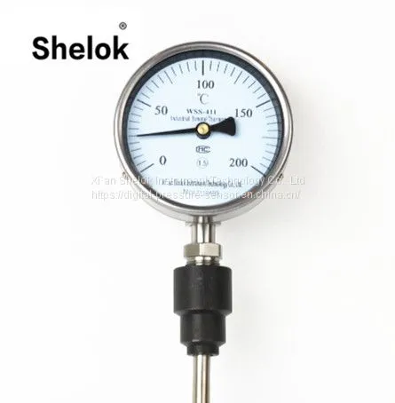 Industry Axial Bimetallic Bi-metal Thermometer