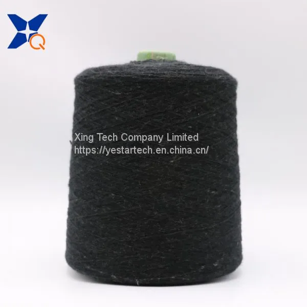 Black Nm26/2plies 15% Stainless Steel Staple Fiber Blended With 85% Bulky Acrylic Conductive Yarn for Phone Touchscreen Gloves-XT11454