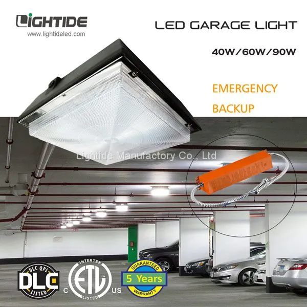 DLC Premium 60W LED Grarge Lighting Fixture, 100-277vac, 120 LPW, 5yrs Warranty photo-2