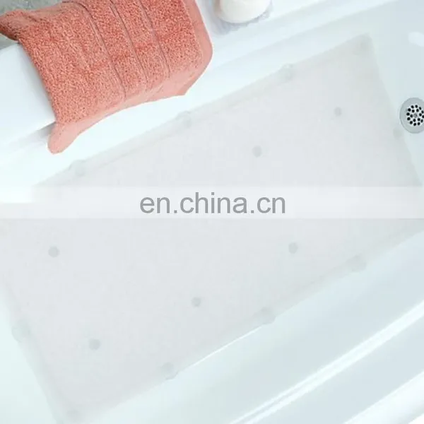 Anti Bacterial Fast Drying Plastic PVC Foot Anti Slip Toilet Bath Tub Shower Bath Mat Rug Roll With Spike Suction Cup photo-2