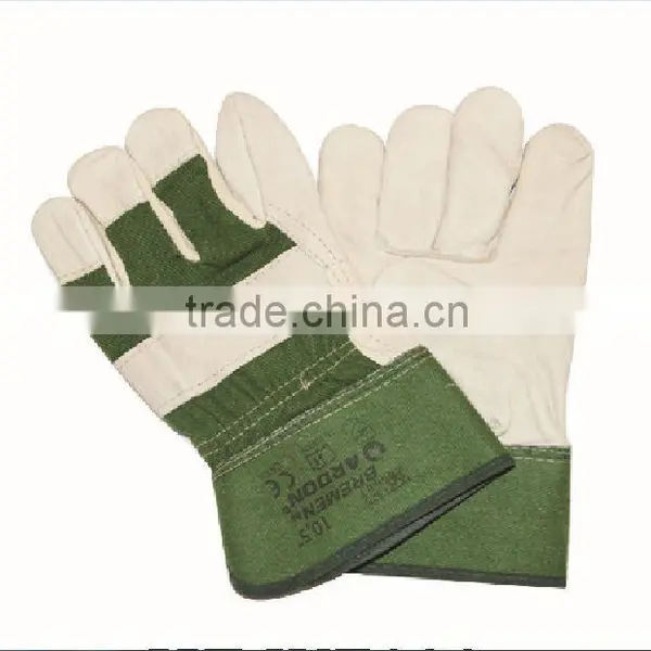 Top Quality Full Palm EN388 Leather Work Glove Safety Glove photo-3