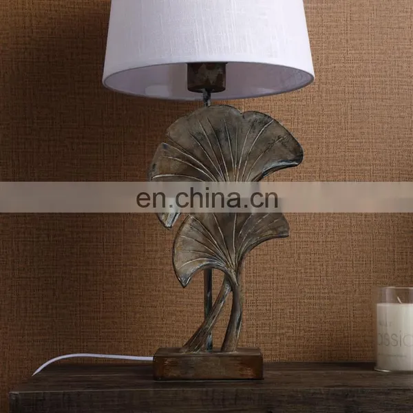 Factory Cheap Wholesale Light Fixtures Vintage Leaf Shape Bedroom Desk Lamp for Hotel Home photo-7