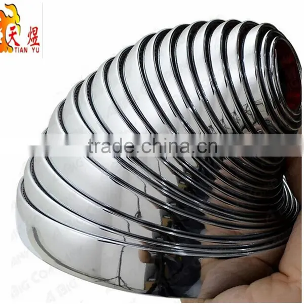 Silver Car Grille Exterior Chrome Styling Decoration Moulding Trim Strip 6mm photo-2