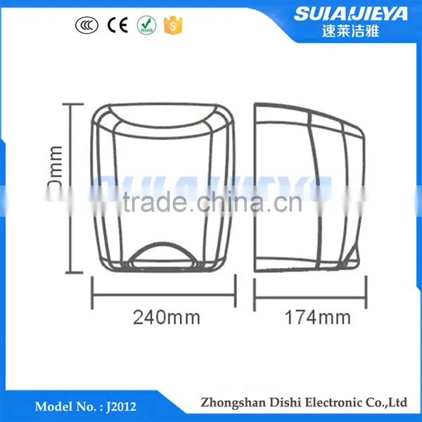 Wall Mounted Stainless Steel Automatic Jet Air Hand Dryer Machine for Hotel photo-6