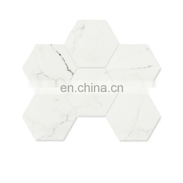 Nordic Retro Art INS Style Bathroom Background Wall Black and White Non-slip Hexagonal Tiles 200 * 230 Floor Tiles photo-2