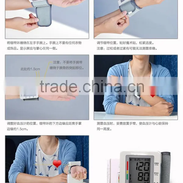 Android IOS APP Smartphone Control Automatic Inflating Wrist Watch Bluetooth Blood Pressure Monitor With Testing Heart Beat Rate photo-6