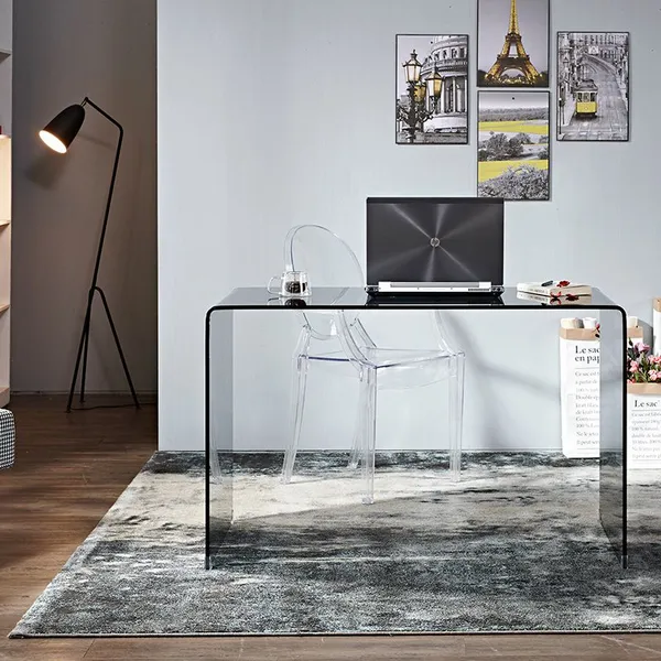Popular High Quality Office Executive Desk L-Shaped Office Computer Computer Glass Desk photo-2