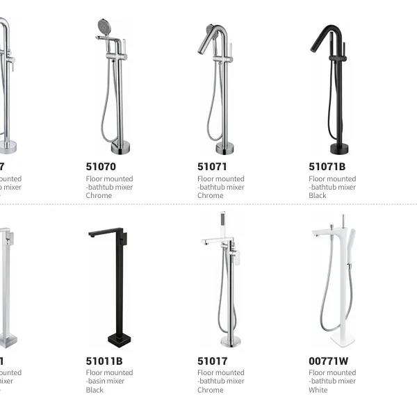 More Comfortable and Convenient to Use Suitable for a Relaxed Upgrade of the Bathroom Flexible to Use Floor Mounted Bathtub Mixer Series photo-2