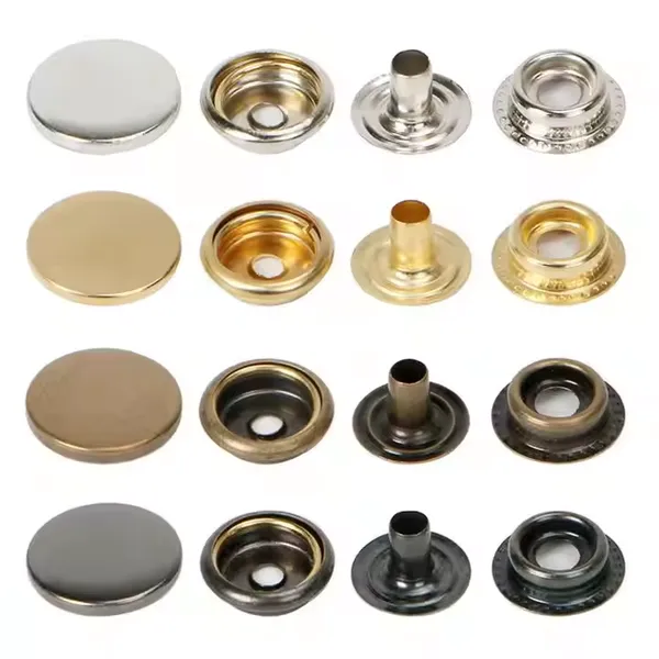 Custom Printing Round Press Spring Four Part Snap Button for Clothing Leather 405#17mm photo-4