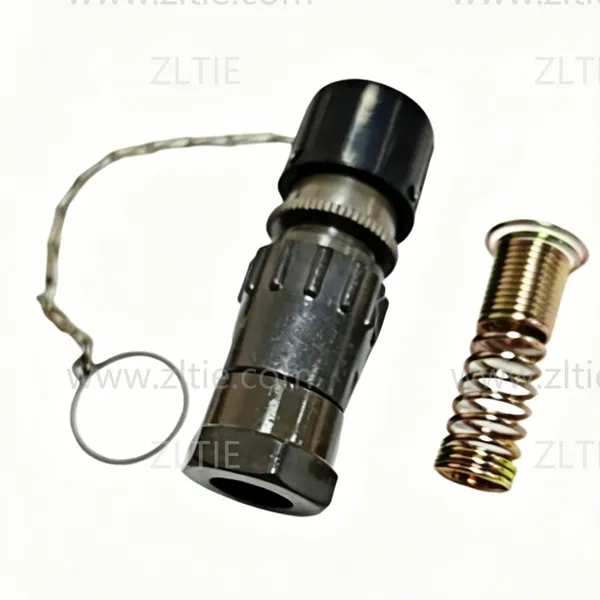 FQ14 Series 3-Pin Circular Flange Female Socket With Wire Spring Tail Attachment photo-2