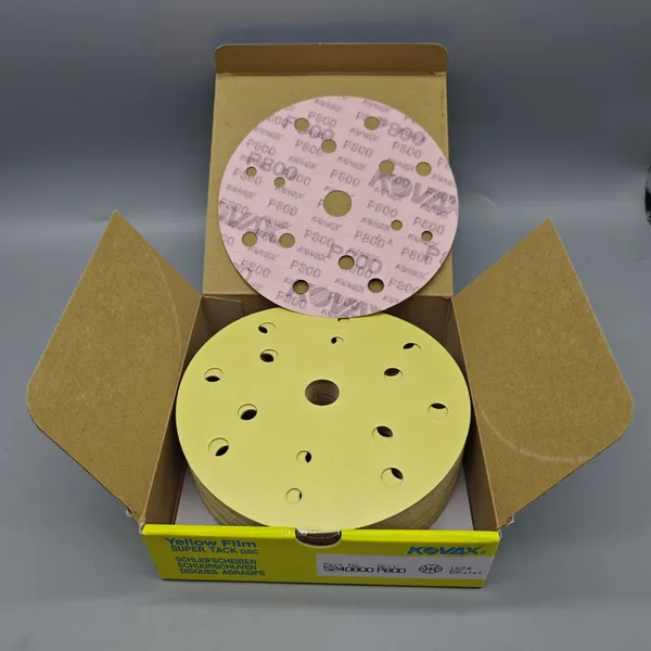 KOVAX SUPER TACK DISC Yellow Film (Hook & Loop Film Sanding Disc photo-4