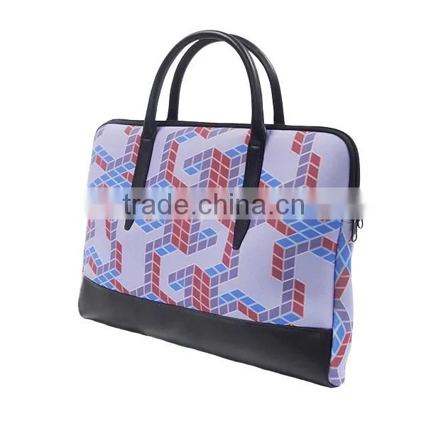 Neoprene With Cubic Printing Pattern Laptop Bag photo-4