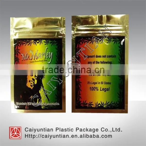 4g 10g Mr. Marley Plastic Herbal Incense Zipper Bag photo-2