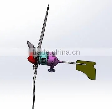 New Energy Green Non Polluting Small Horizontal Axis 5KW Wind Power Generator photo-3