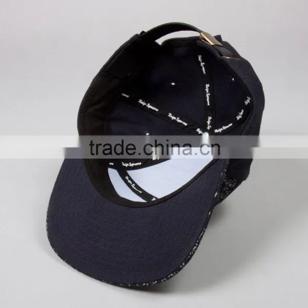 Custom 5 Panel Hat and Camo Flat Peak and Leather Strap Fabric for Summer Hat photo-6