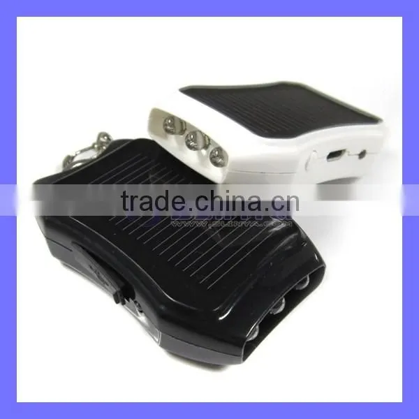 Clip Portable Belt Hook 1200mah 3LED Light Keychain Solar Lamp