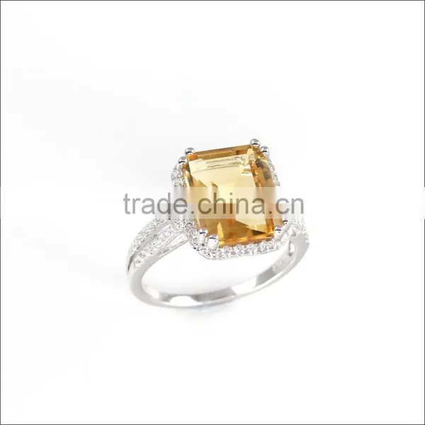 5CT Genuine Citrine Ring Big Stone Ring Designs00