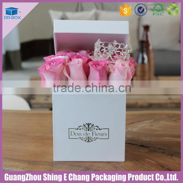 Fresh Flower Packaging Round and Square Paperboard Flower Shipping Box photo-3