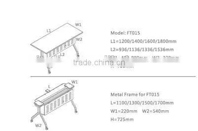 Moving Folding Frame Training Table With Castor photo-5