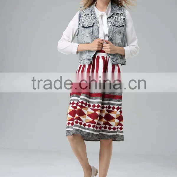 New Arrival Women Sleeveless Denim Jacket Denim Vest Wholesale photo-2