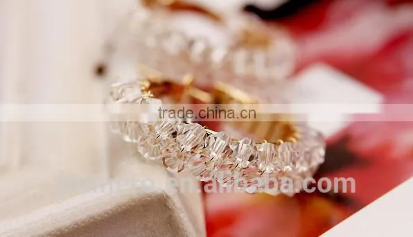 Women 18k Rose Gold Clear Zircon Jewelry Stud Earrings High Quality photo-5