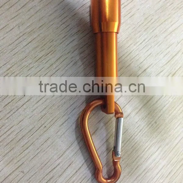 Mini Led Carabiner Flashlight With Keychain