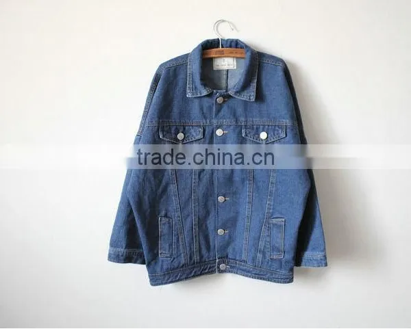 2014 New European and American Women's Long Sleeve Varsity Jacket Denim Shirt Women Denim Coat,hot! photo-4
