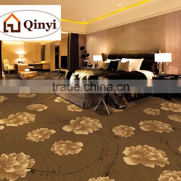 High Quality Luxury Warmth Polyester Yarn Printing Hotel Hall Corridor Carpet Customize Pattern Star Carpet photo-5