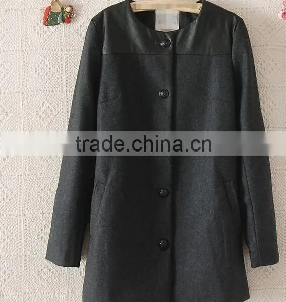 European and American Big New Women's Woolen Jacket and Long Sections Temperament Luxury Single-breasted Wool Coat photo-6