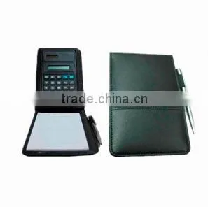 2013 Pocket Leather Calculator Notebook/Notepad with Pen