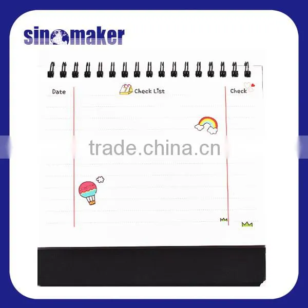 Double Metal Spiral Cheap Wholesale Stand Triangle Desk Calendar photo-5
