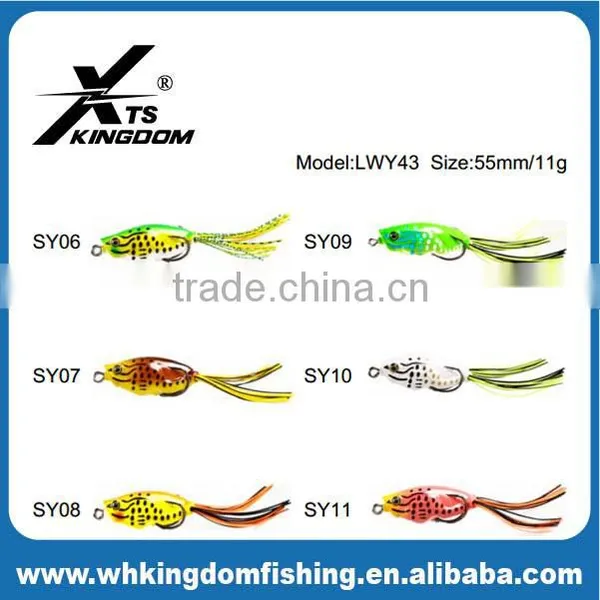 55mm 11g Top Water Soft Plastic Fishing Lure Frogs photo-3