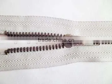 5# Metal Aluminum Zipper Fastener Close End Zipper With Locking Slider Zipper Leather Jacket photo-5