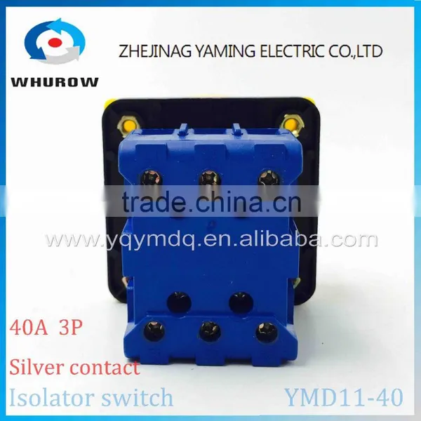Isolator Switch YMD11-40A Load Break Switch Universal Power Cut off Switch On-off 40A 3P Changeover Cam Switch 6 Sliver Contacts photo-4